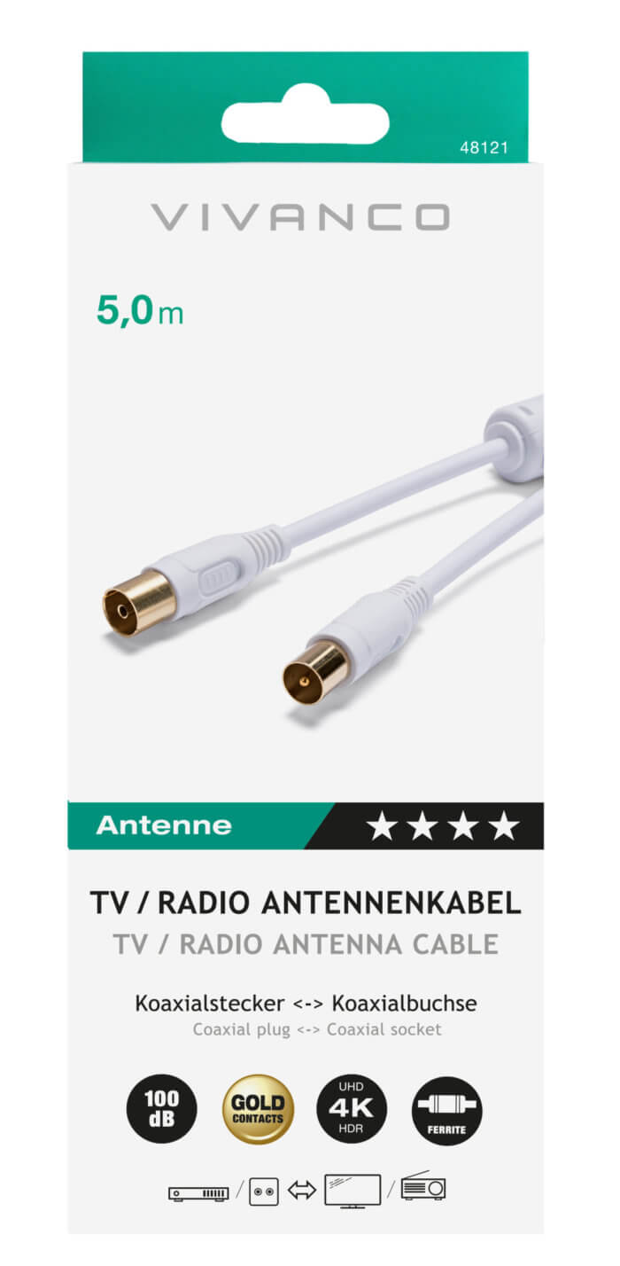 Absorber TV/RD aerial cable > 100dB, 5m - Image 2