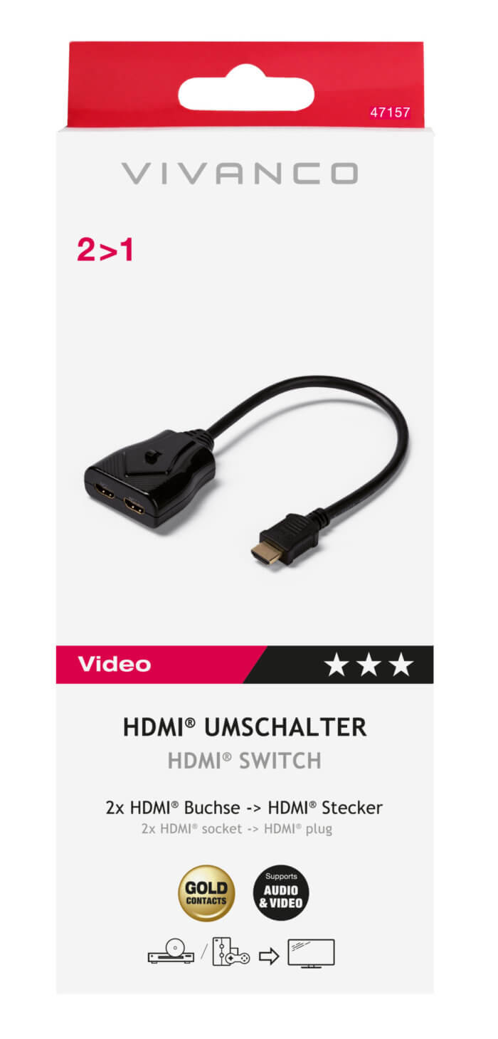 HDMI® manual switch, 2 -> 1 - Image 2