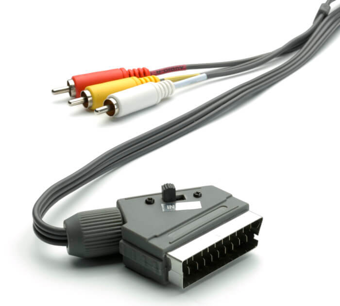 Scart / RCA connection IN / OUT, 2m