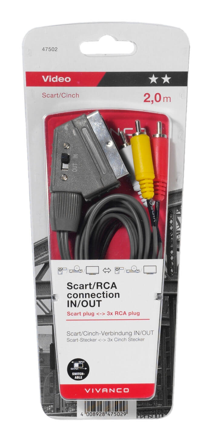 Scart / RCA connection IN / OUT, 2m - Image 2