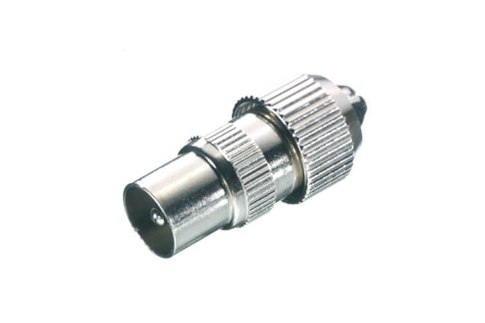 Metal coax plug