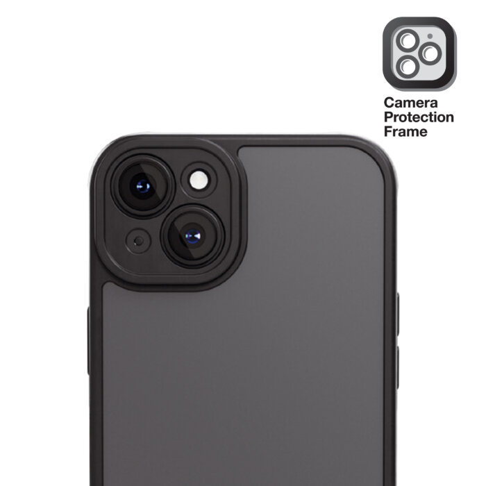 Frosted cover for iPhone 15 plus semi-transparent /black - Image 4