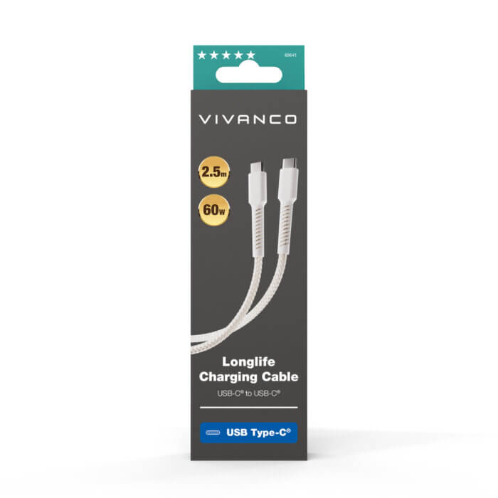 LongLife Charging Cable, USB Type-C™ data and charging cable, 2.5m - Image 2